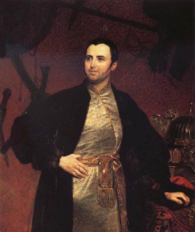 Karl Briullov Portrait of Prince Mikhail Obolensky oil painting picture
